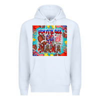 White Football Mama Premium Hoodie - CowhideDigitalArt