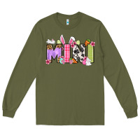 Army Green Easter mini Long Sleeve Tee - OliviaCreatesArt