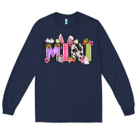Navy Easter mini Long Sleeve Tee - OliviaCreatesArt
