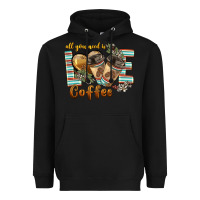 Black all you need is love coffee Heavyweight Hoodie - BarkalooDesign