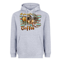 Heather Grey all you need is love coffee Heavyweight Hoodie - BarkalooDesign
