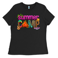 Black summer camp Ladies Tee - NancyCooperArtShop