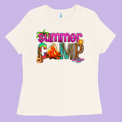 Summer Camp Ladies Tee Designed By Nancycooperartshop