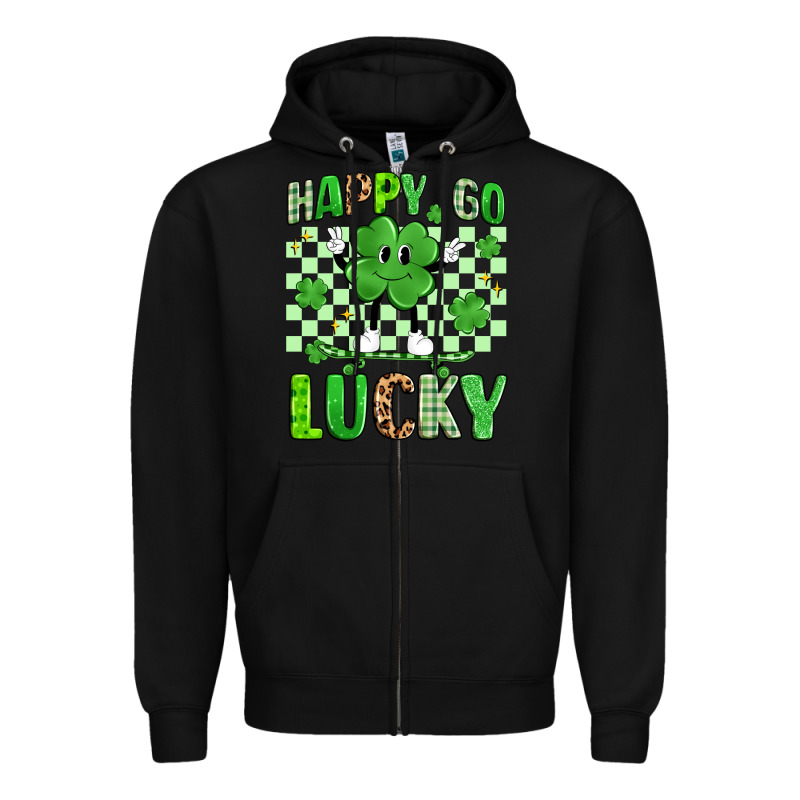 Happy Go Lucky Zipper Hoodie by Artiststas | Teevron