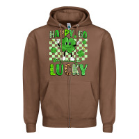 Chestnut happy go lucky Zipper Hoodie - Artiststas