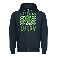 Navy happy go lucky Zipper Hoodie - Artiststas