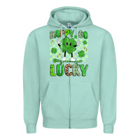 Seafoam happy go lucky Zipper Hoodie - Artiststas