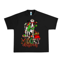 Black mooey christmas holstein cow Urban Heavy Tee - CowGirlArtShop