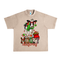 French Oak mooey christmas holstein cow Urban Heavy Tee - CowGirlArtShop