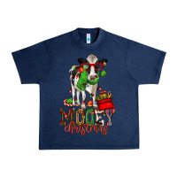 Navy mooey christmas holstein cow Urban Heavy Tee - CowGirlArtShop