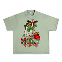 Oil Green mooey christmas holstein cow Urban Heavy Tee - CowGirlArtShop