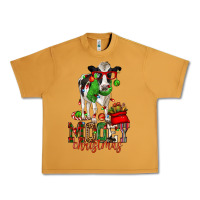 Peanut Butter mooey christmas holstein cow Urban Heavy Tee - CowGirlArtShop