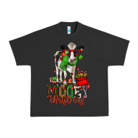 Pigment Black mooey christmas holstein cow Urban Heavy Tee - CowGirlArtShop