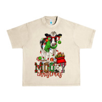 Sandshell mooey christmas holstein cow Urban Heavy Tee - CowGirlArtShop