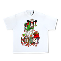 White mooey christmas holstein cow Urban Heavy Tee - CowGirlArtShop