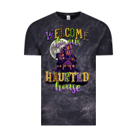 Cloud Black welcome to our haunted house Vintage Tee - CowGirlArtShop