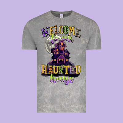 Welcome To Our Haunted House Vintage Tee Designed By Cowgirlartshop