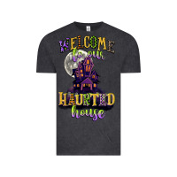 Vintage Black welcome to our haunted house Vintage Tee - CowGirlArtShop