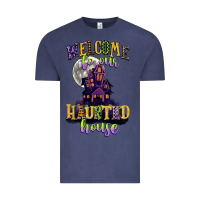 Vintage Denim welcome to our haunted house Vintage Tee - CowGirlArtShop