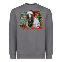 Storm merry Christmas goat Heavyweight Sweatshirt - CowhideDigitalArt