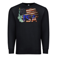 Black usa  statue of liberty Premium Sweatshirt - BarkalooDesign