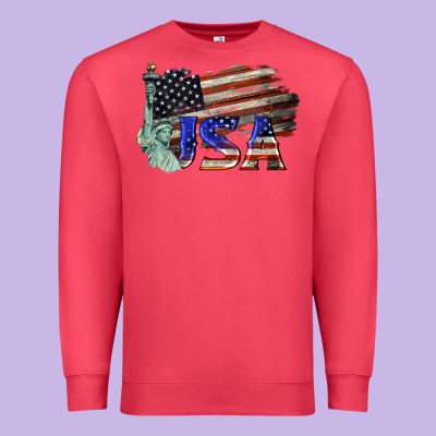 Usa  Statue Of Liberty Premium Sweatshirt Designed By Barkaloodesign