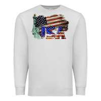 Dove Grey usa  statue of liberty Premium Sweatshirt - BarkalooDesign