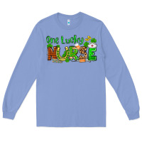 Colony Blue St. Patrick's One lucky Nurse Long Sleeve Tee - OliviaCreatesArt