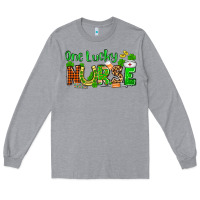 Heather Grey St. Patrick's One lucky Nurse Long Sleeve Tee - OliviaCreatesArt