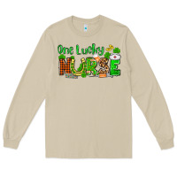 Mushroom St. Patrick's One lucky Nurse Long Sleeve Tee - OliviaCreatesArt