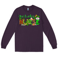 Plum St. Patrick's One lucky Nurse Long Sleeve Tee - OliviaCreatesArt