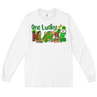 White St. Patrick's One lucky Nurse Long Sleeve Tee - OliviaCreatesArt