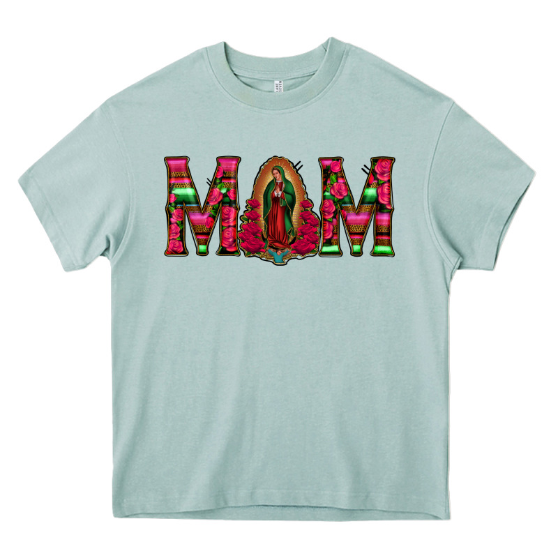 Mom With Floral Aztec And Leopard Background Heavy Core Tee by Bettercallsaul | Teevron