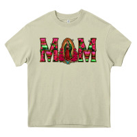 Mossy Mom with Floral Aztec and Leopard Background Heavy Core Tee - Bettercallsaul