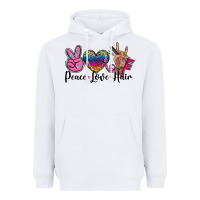 White peace love hair Heavyweight Hoodie - BarkalooDesign