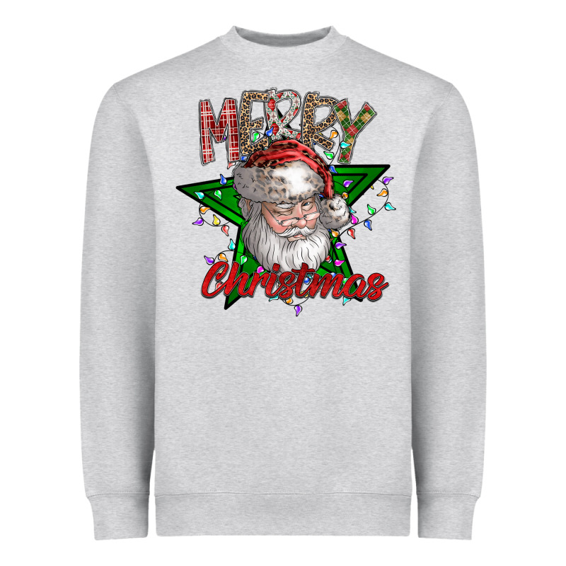 Festive Santa Claus Greeting Heavyweight Sweatshirt by CowhideDigitalArt | Teevron