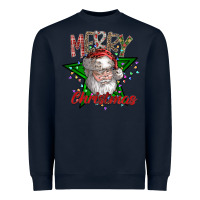 Navy festive santa claus greeting Heavyweight Sweatshirt - CowhideDigitalArt