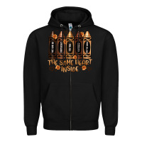 Black the same heart inside artiststas Zipper Hoodie - Artiststas