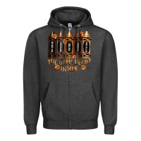 Charcoal Heather the same heart inside artiststas Zipper Hoodie - Artiststas