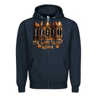 Navy the same heart inside artiststas Zipper Hoodie - Artiststas