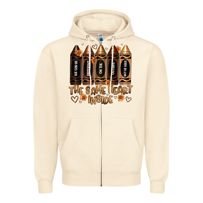The Same Heart Inside Artiststas Zipper Hoodie by Artiststas | Teevron