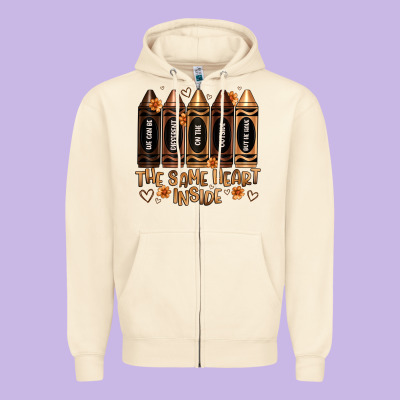 The Same Heart Inside Artiststas Zipper Hoodie Designed By Artiststas