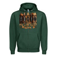 Sports Green the same heart inside artiststas Zipper Hoodie - Artiststas