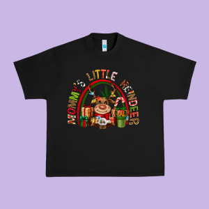 Mommys Little Reindeer Christmas Urban Heavy Tee Designed By Cowgirlartshop