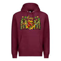 Burgundy boy mom Premium Hoodie - CowhideDigitalArt