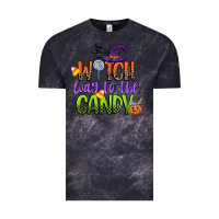 Cloud Black witch way to the candy Vintage Tee - CowGirlArtShop