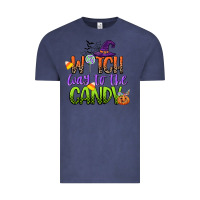 Vintage Denim witch way to the candy Vintage Tee - CowGirlArtShop