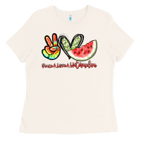 Bone Peace love watermelon Ladies Tee - NancyCooperArtShop