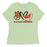 Matcha Peace love watermelon Ladies Tee - NancyCooperArtShop