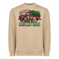 Merry Christmas  Truck Heavyweight Sweatshirt | Teevron